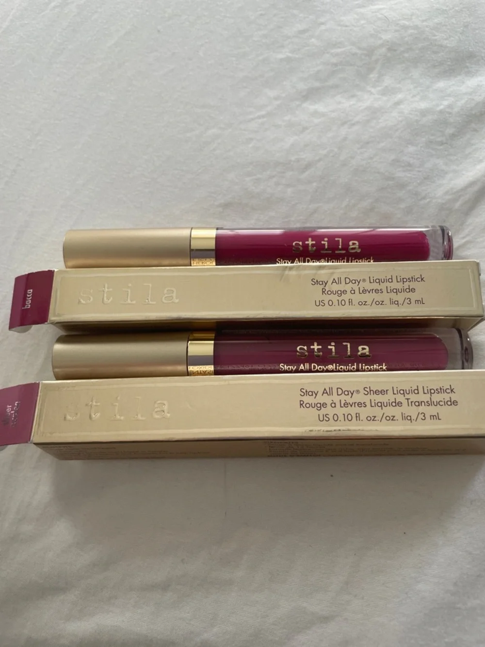 Stila Stay All Day Liquid Lipstick Duo in sheer azalea 🌺 and bacca